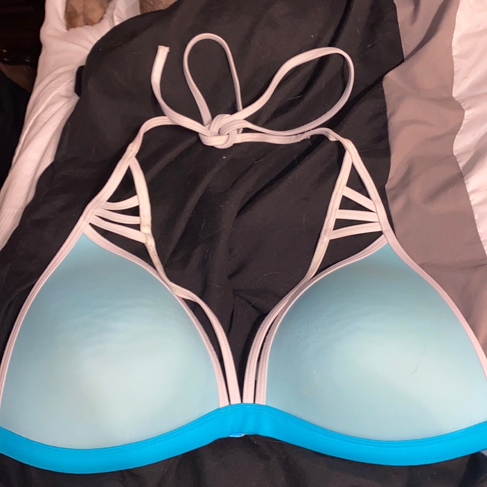 Blue bathing suit top
